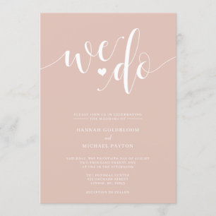 Invitación a la boda de Rubor Champagne We Do Wedd