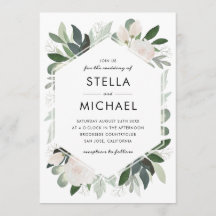 Invitación a la boda de Rubor en el jardín