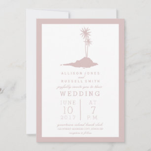 Invitación a la boda de Rubor Island Beach