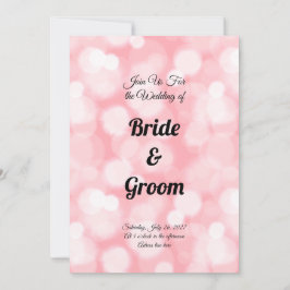 Invitación a la boda de Rubor Pink Bokeh Fairy Lig