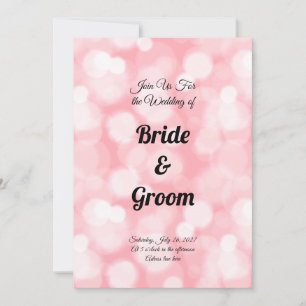 Invitación a la boda de Rubor Pink Bokeh Fairy Lig