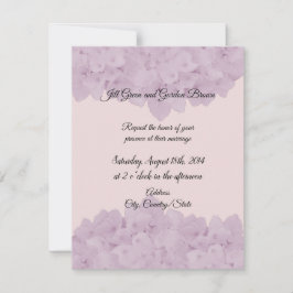 Invitación a la boda de Rubor Pink Hydrangea