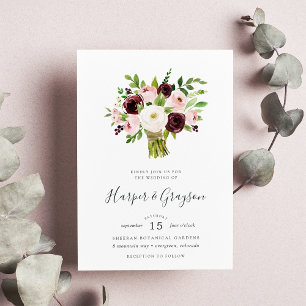 Invitación a la boda de Rubor Romance Bouquet