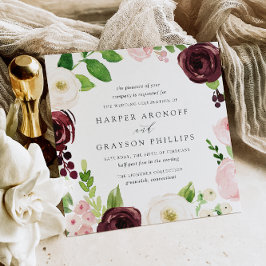 Invitación a la boda de Rubor Romance Square