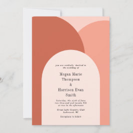 Invitación a la boda de Rubor Simply Arches