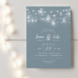 Invitación a la boda de Rustic String Lights