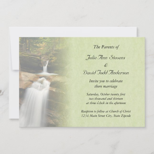 Invitación a la boda de Sabbaday Falls (Anverso)