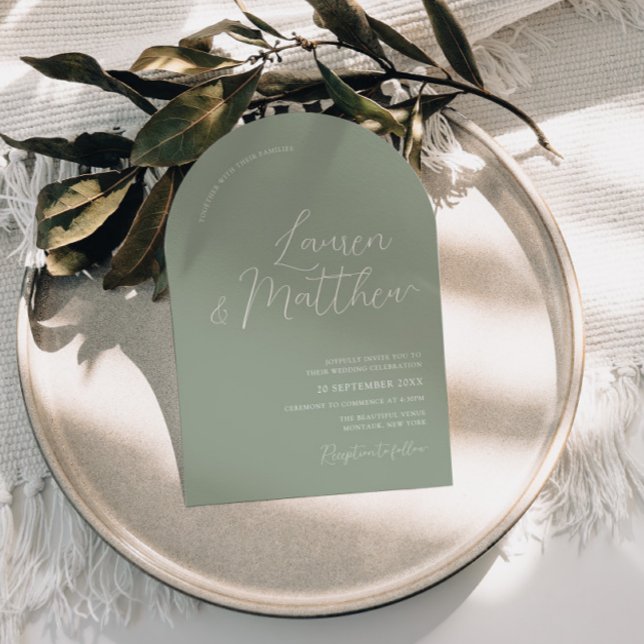 Invitación a la boda de sabios de escritura modern (Subido por el creador)