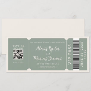 Invitación a la boda de sabios de moda para entrad