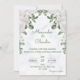 Invitación a la boda de Sage Green Eucalyptus