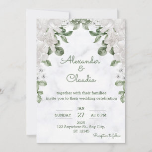 Invitación a la boda de Sage Green Eucalyptus