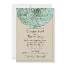 Invitación a la boda de Sage Succulent