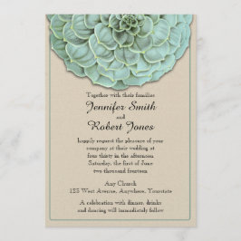 Invitación a la boda de Sage Succulent