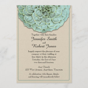 Invitación a la boda de Sage Succulent