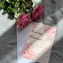 Invitación a la boda de Sakura Cherry Blossom