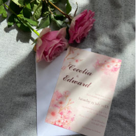 Invitación a la boda de Sakura Cherry Blossom
