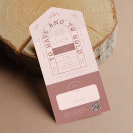 Invitación a la boda de San Miguel con tarjeta RSV