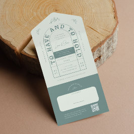 Invitación a la boda de San Miguel con tarjeta RSV