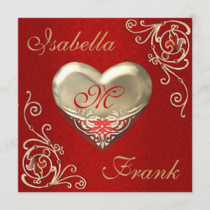Invitación a la boda de San Valentín con un gran c
