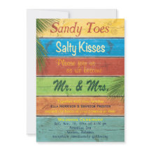 Invitación a la boda de Sandy Toes Salty Kisses