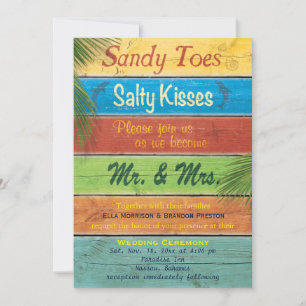 Invitación a la boda de Sandy Toes Salty Kisses