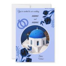 Invitación a la boda de Santorini
