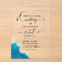 Invitación a la boda de Sea Beach |Destino costero