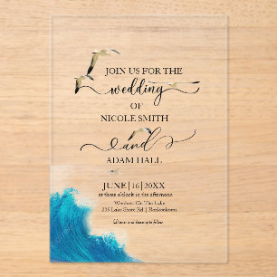 Invitación a la boda de Sea Beach  Destino costero
