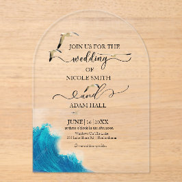 Invitación a la boda de Sea Beach |Destino costero