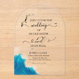 Invitación a la boda de Sea Beach |Destino costero