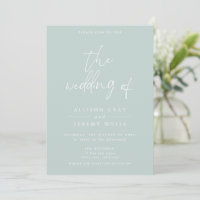 Invitación a la boda de Seafoam