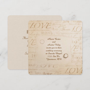 Invitación a la boda de Sepia
