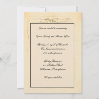 Invitación a la boda de Shabby Chic Bow