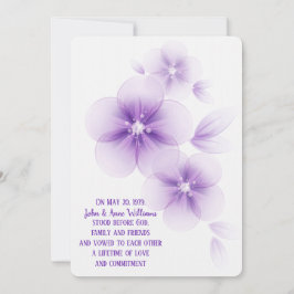 Invitación a la boda de Sheer Purple Blossom