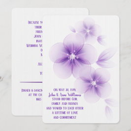 Invitación a la boda de Sheer Purple Blossom
