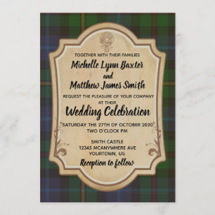 Invitación a la boda de Smith Tartan