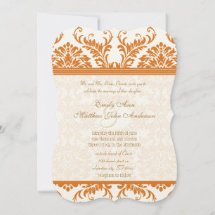 Invitación a la boda de Snapdragon Coral & Ivory D