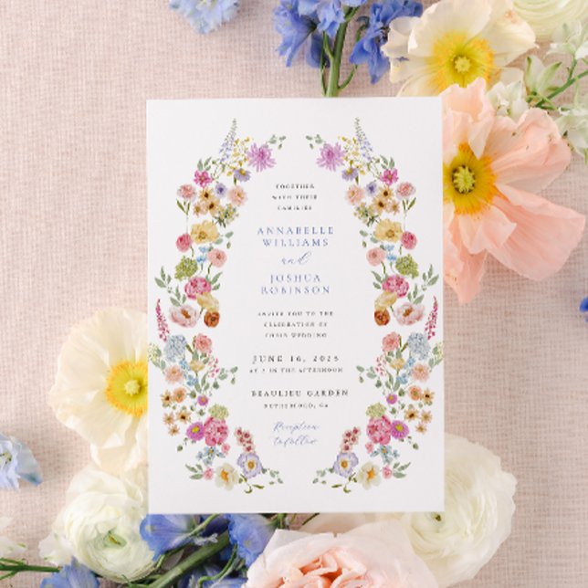 Invitación a la boda de Soft Garden Florals (Subido por el creador)