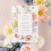 Invitación a la boda de Soft Garden Florals