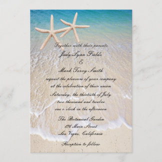 Invitación a la boda de Starfish Beach