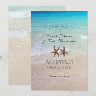 Invitación a la boda de Starfish By Sea Beach