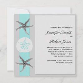 Invitación a la boda de Starfish de Banda Gris y A