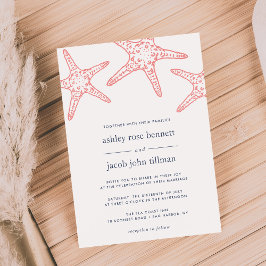 Invitación a la boda de Starfish de Coral y Marina