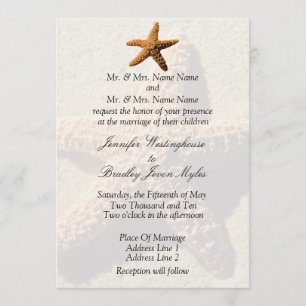 Invitación a la boda de Starfish Tropical Boda Bea