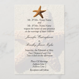 Invitación a la boda de Starfish Tropical Boda Bea