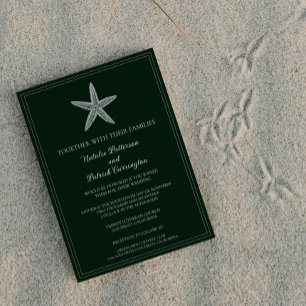 Invitación a la boda de Starfish Verde Esmeralda