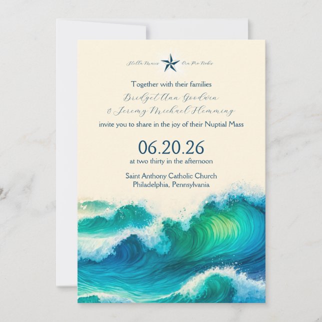 Invitación a la boda de Stella Maris (Anverso)