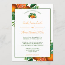 Invitación a la boda de sueño de Naranja de Cítric
