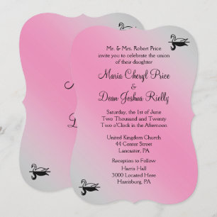 Invitación a la boda de Swan 5"x 7"