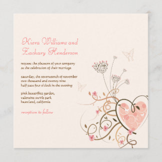Invitación a la boda de Sweet Heart & Butterfly Sw